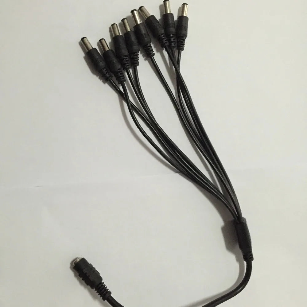 DC 12V 5A Power Supply Adapter + 8 Split Power Cable for CCTV Security Camera DVR Analog AHD TVI CVI camera DVR Systems Qme