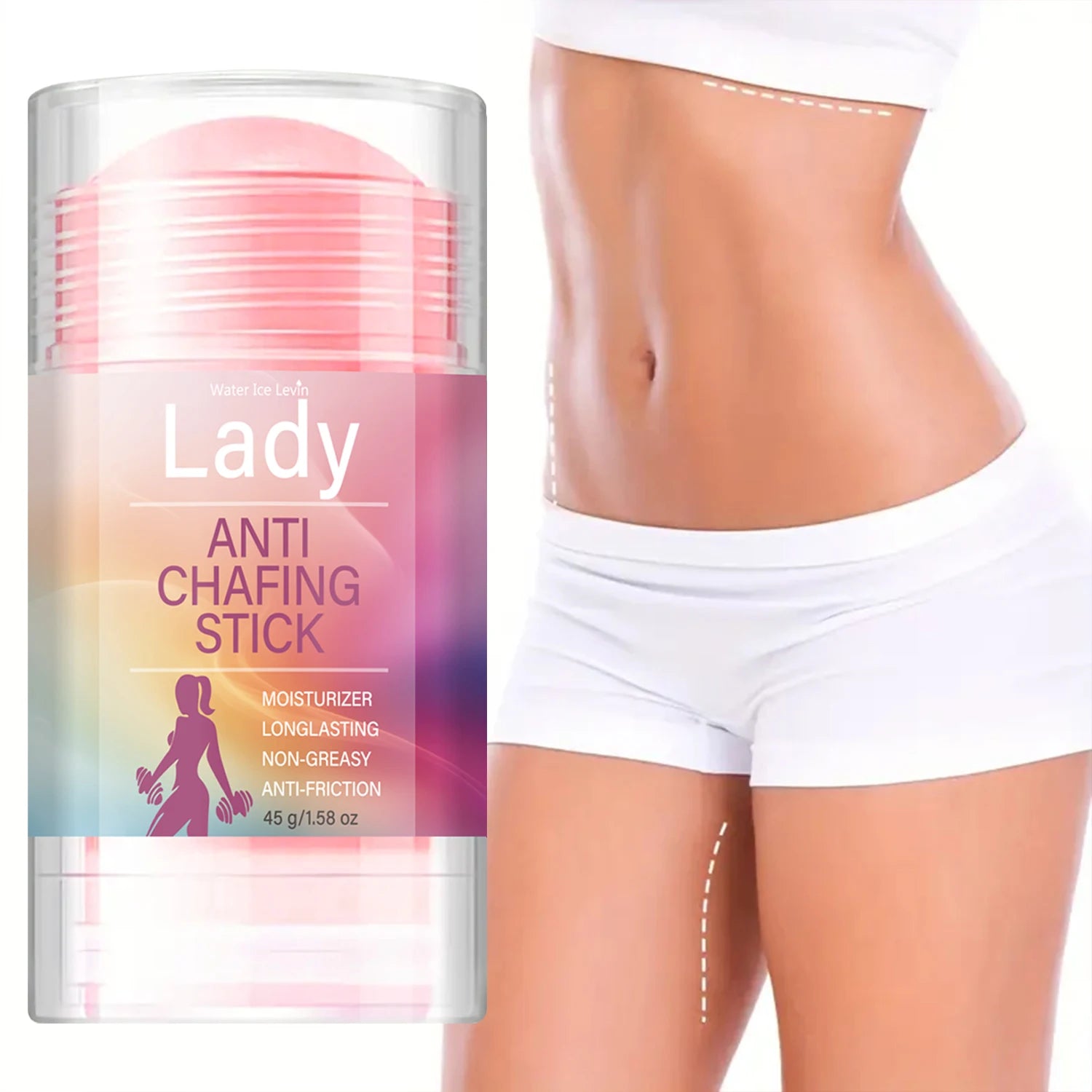 Non-Greasy Anti-Friction Stick for Ladies, Moisturizing Anti Chafing Skin Care Qme
