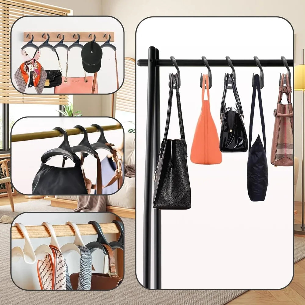 10pcs Wardrobe With Handbag Hooks, Used For Hanging And Storing Bags, Protecting The Shape And Storage Space Of The Bags Qme