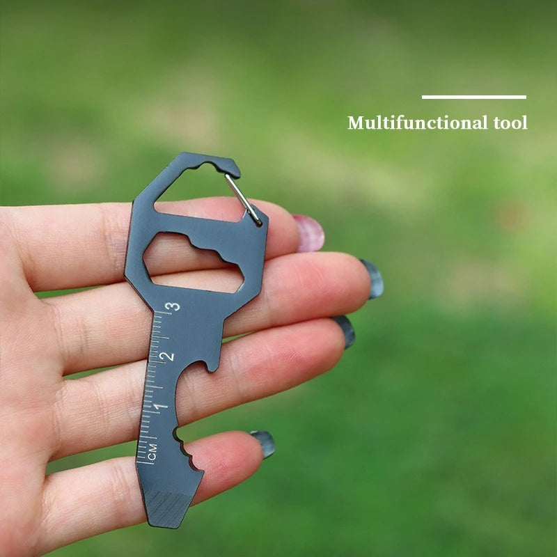Cassette EDC Tool Card Multifunctional Keychain Bottle Opener Hexagon Qme