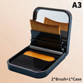 Ultra-thin Compact Foundation Brush Mirror Carry Box Flat-head Qme A3