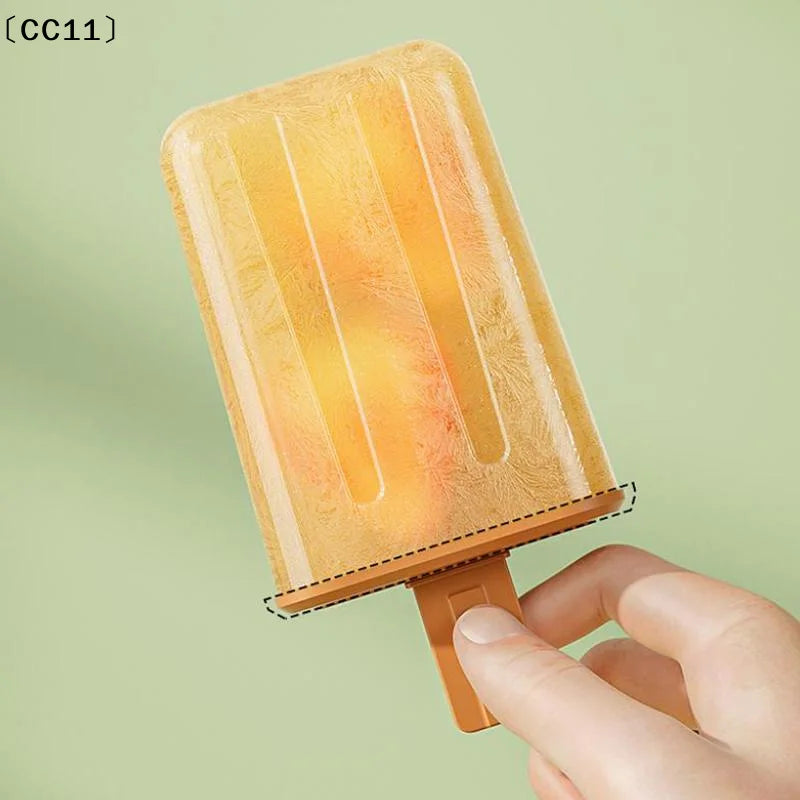 8-Cavity Ice Mold Reusable Easy-release Freezer Tray Sticks Silicone Qme