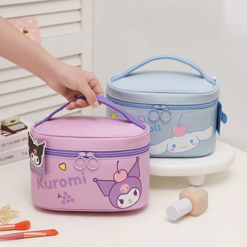 Hello Kitty Kuromi Cute Cartoon-Style Handbag Portable, Large-Capacity Toiletry and Skincare Storage Bag Toiletry Bag Qme