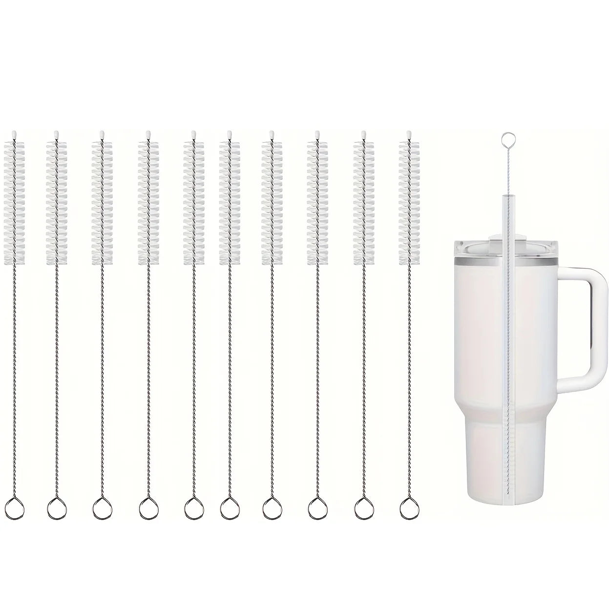 Extra-Long Cleaning Brushes, Cleaning Tools for Kitchen Additions, Reusable Bottles And Gap Cleaning Brushes Qme 10pcs set