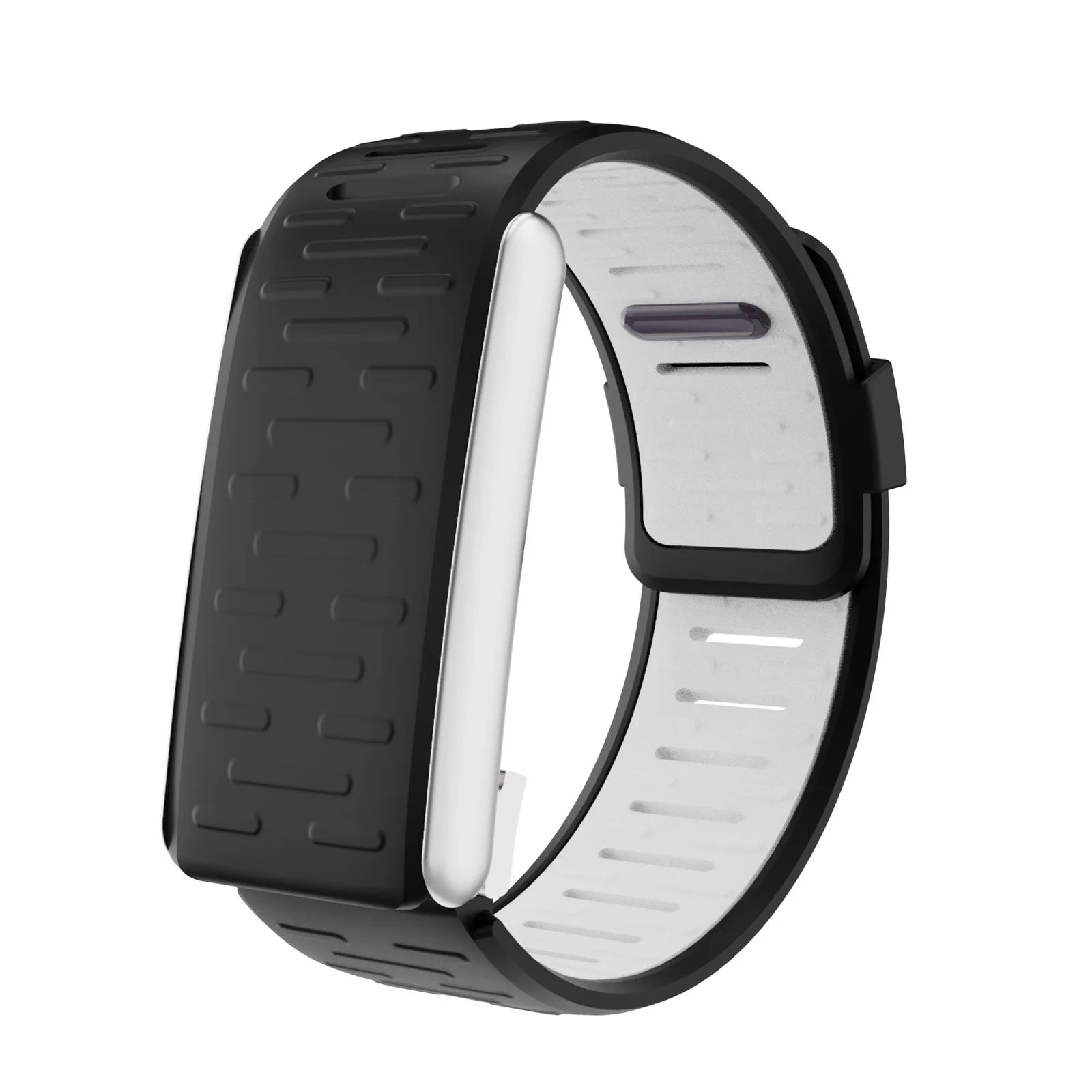Silicone Sport Bands for Whoop5.0MG Strap Brecelet Adjustable Watch Strap Replacement Correa Breathable Straps for Whoop5.0 Band Qme Black White-5.0