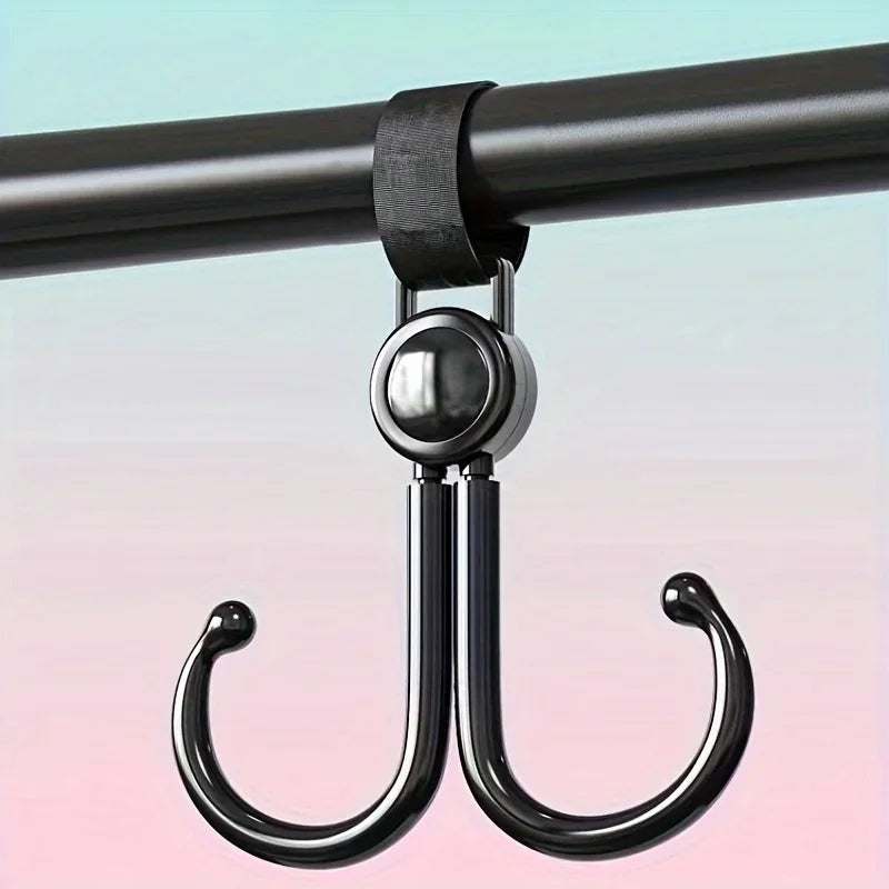 1pc Heavy-Duty Bicycle/Electric Bike Hook - 360° Swivel Dual Hook, Suitable for Bicycles, E-Bikes, Strollers Qme
