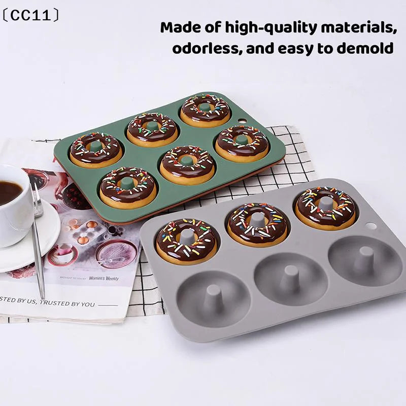 Silicone Donut Mold DIY Handmade Cake Oven-resistant Temperature Qme