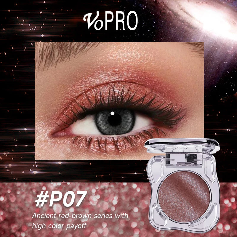 Monochrome Eye Shadow Palette - Sparkly Eye Glitter Makeup, Matte & Shimmer, Long-Lasting, Waterproof, Smudge-Free, High-Pigment Qme P07