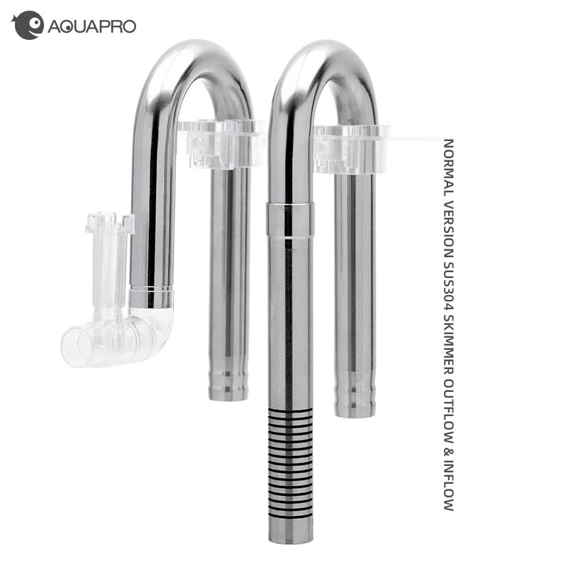 AQUAPRO Stainless Steel Inlet Outlet Skimmer Aquarium Aquatic Plants Pipe Shrimp Hose Holder Fish Tank Filter Accessories Water Qme