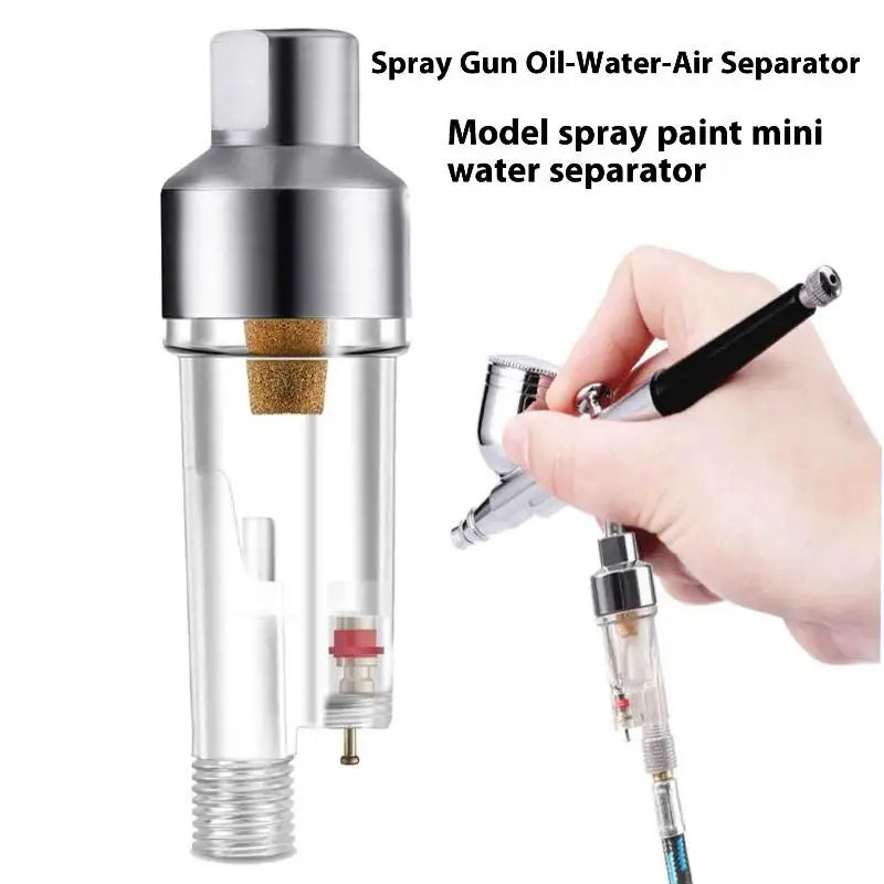 1Pc Mini Airbrush In-Line Filter System Airbrush Spray Effective Water Oil Separator Moisture Trap For Smooth Airbrush Painting. Qme