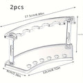 1pc or 2pcs 6-Slot Plastic Pen and Makeup Brush Holder for Home and Office Organization Qme Transparent