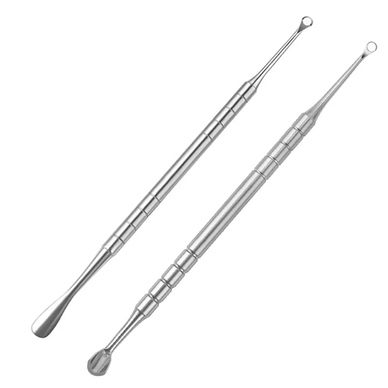 New Double-ended Nail Beveled Head Cuticle Pusher Remover Stainless Steel Cuticle Remover Manicure Sticks Nail Care Cleaner Tool Qme