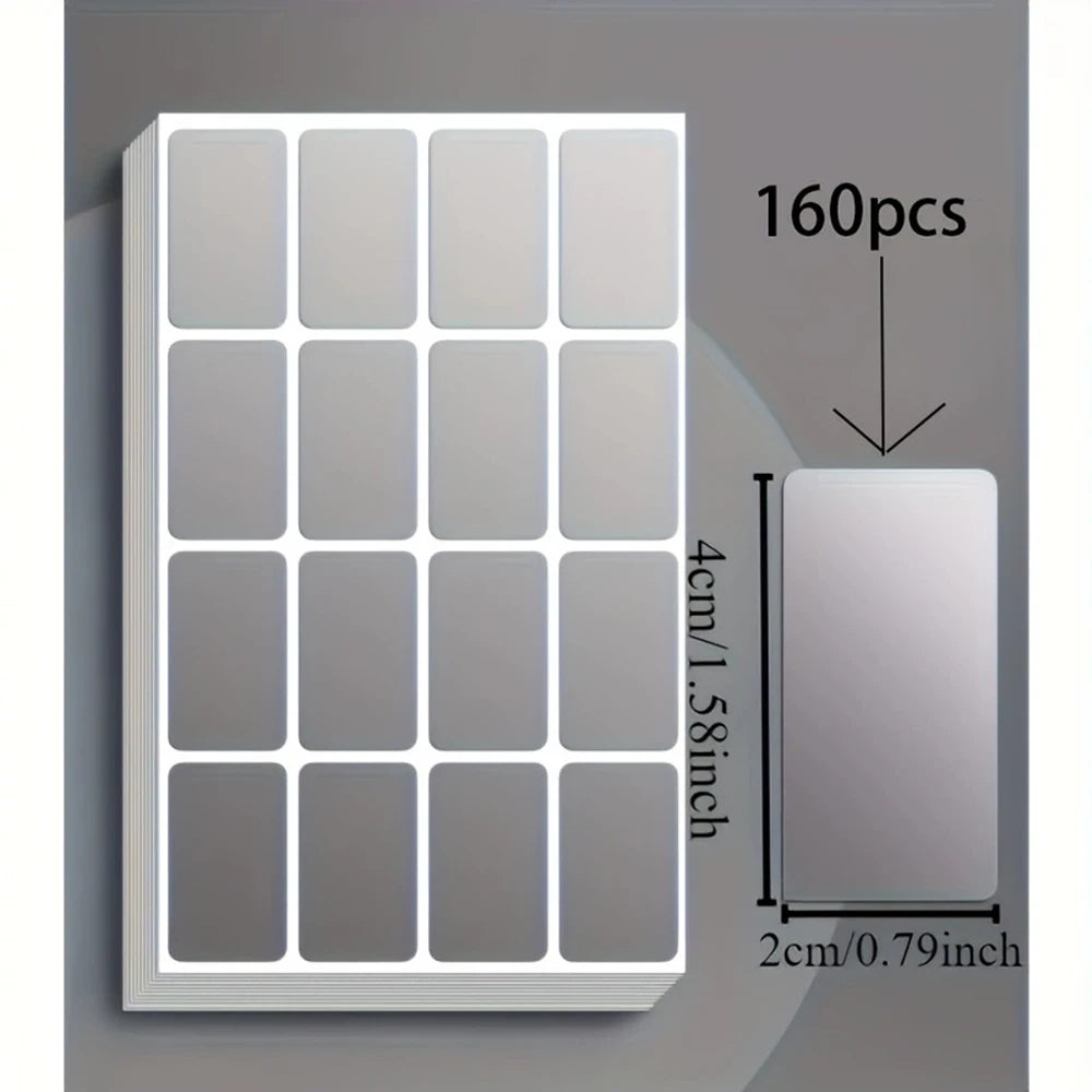 160-600Pcs Silver Removable Waterproof Label Stickers Ideal for Organizing Office & Home Use Storage Freeze Food Label Qme 160 Pcs
