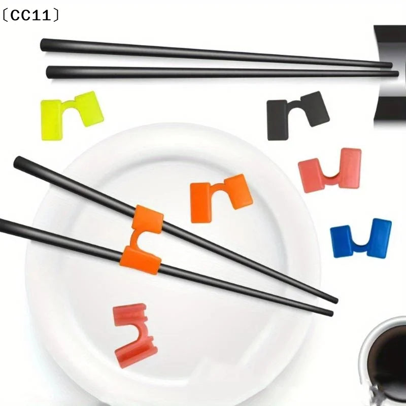 6 Reusable Chopsticks Helpers Training Adults Kids Non-slip Chopstick Qme Default Title