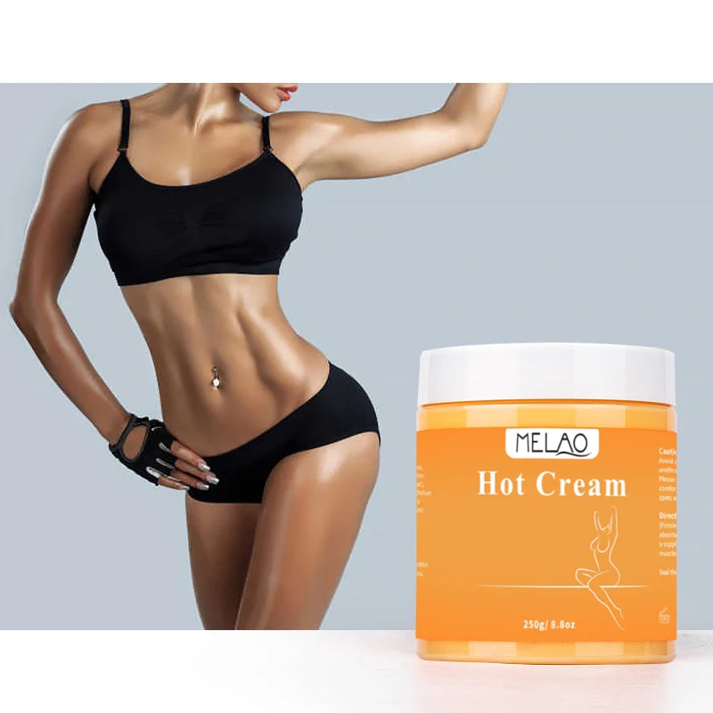 MELAO Hot Cream Massage Gel - Natural and 87% Organic Anti Cellulite Slimming Lotion Fat Burning Massage Weight Loss Cream Qme
