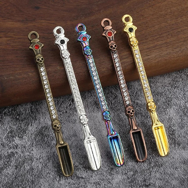 Alloy Tea Spoon Retro Auspicious Cloud Texture Kung Fu Taking Tool Qme