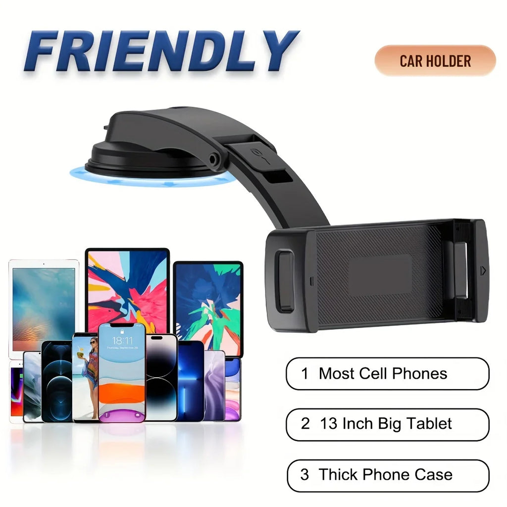 Super strong suction cup type car dashboard bracket, car-mounted mobile phone bracket, suitable for DVD, tablet computers Qme