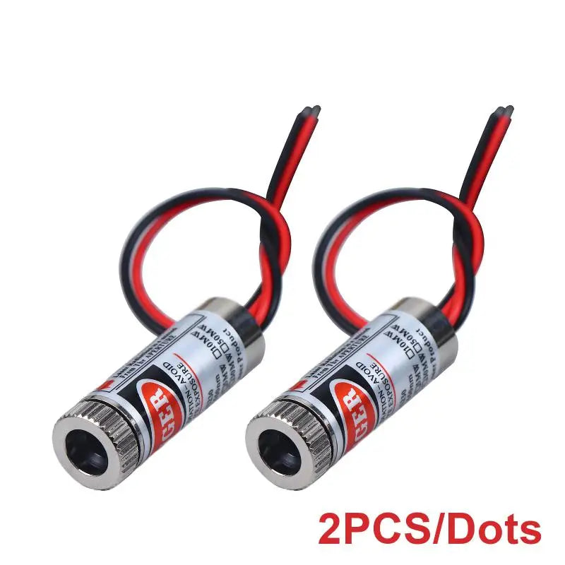 1 2 650nm 5mW Laser Diode Head Red Point Line Cross Module 5V Pointer Qme A1 2PCS