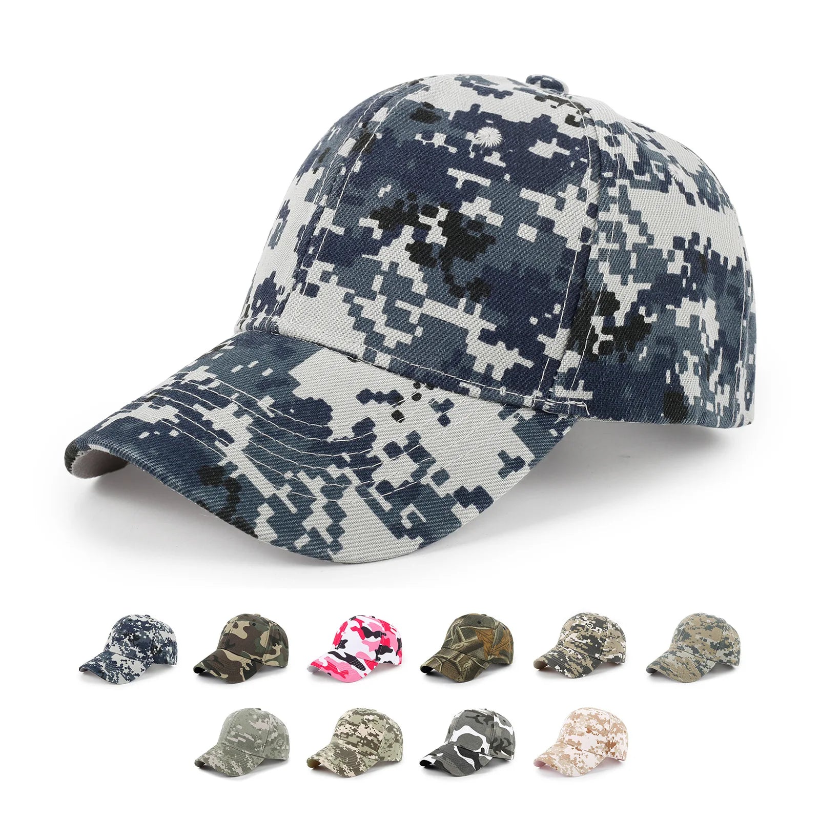 Unisex Camouflage Baseball Cap Outdoor Mountaineering Camping Running Fishing Sun Hat Hat Fashion Casual Accessories Qme