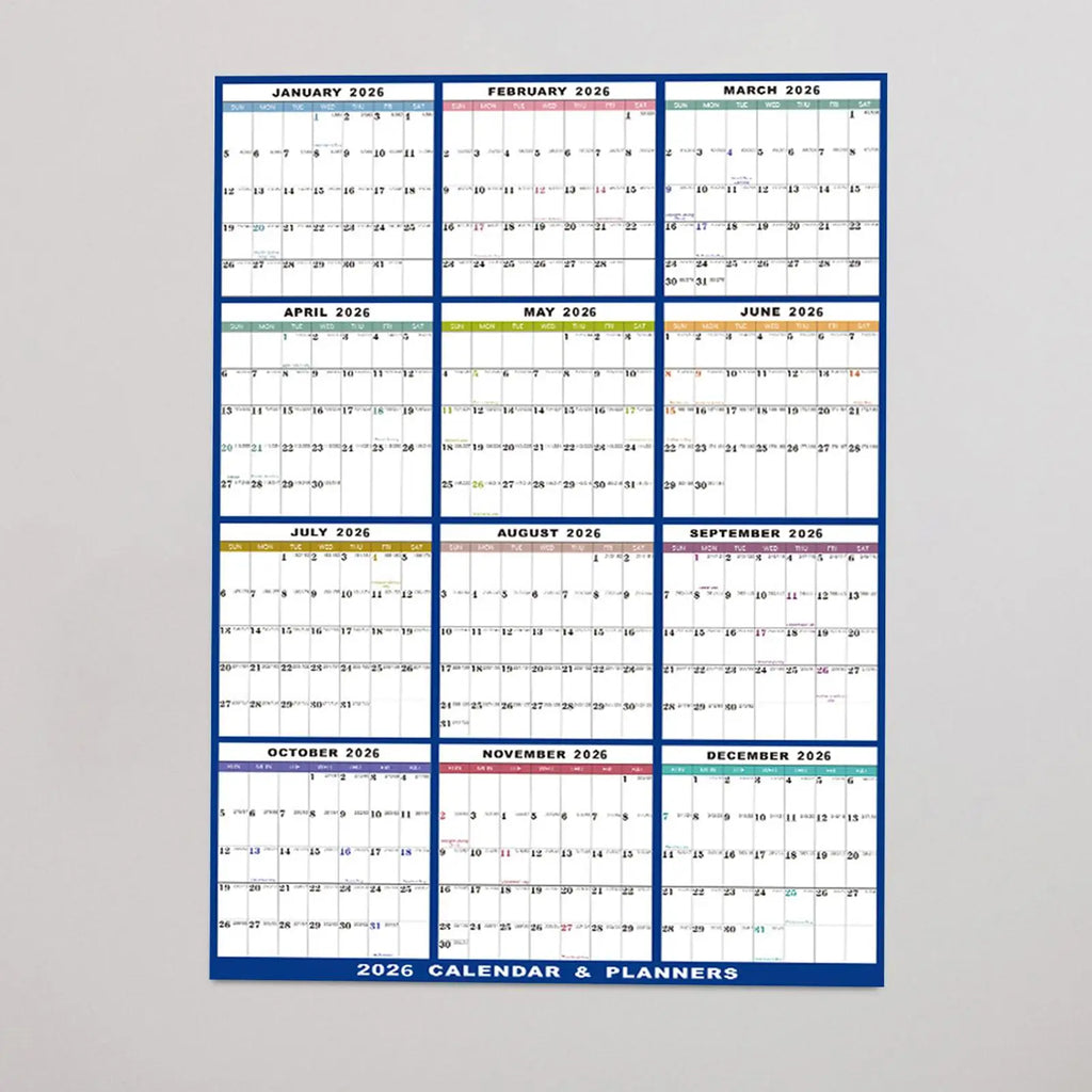 Wall Calendar Dry Erase 2026 Wall Calendar 12 Month 24 X 36 Inch Yearly Schedule Organizer for Indoor Home Fridge Office Qme