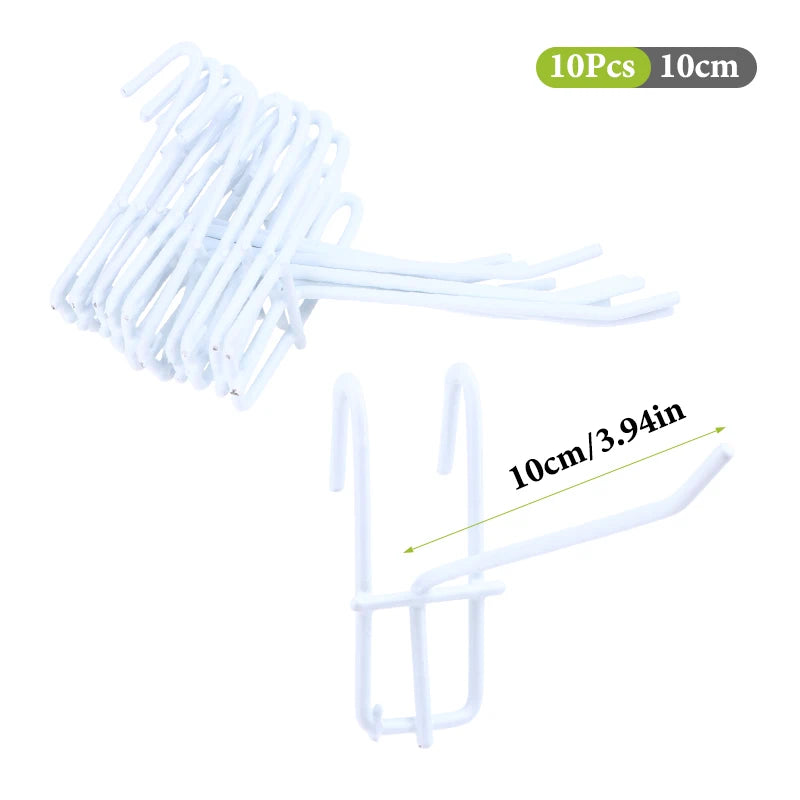 Durable 5 10 15 Screen Hooks Thickness Supermarket Iron Wire Mesh Qme 10cm White