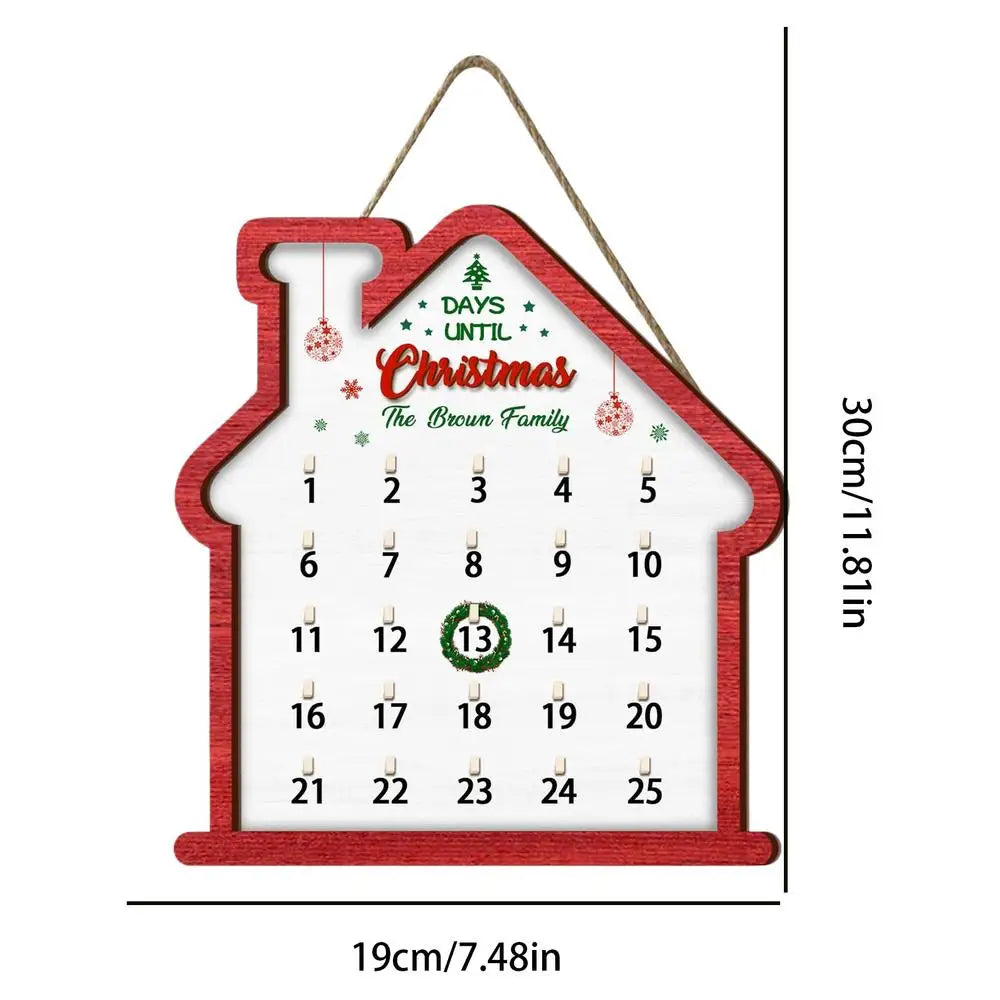 Christmas Calendar Advent 2025 Sign Home Decor Countdown Ornaments Qme 03 China Mainland as picture