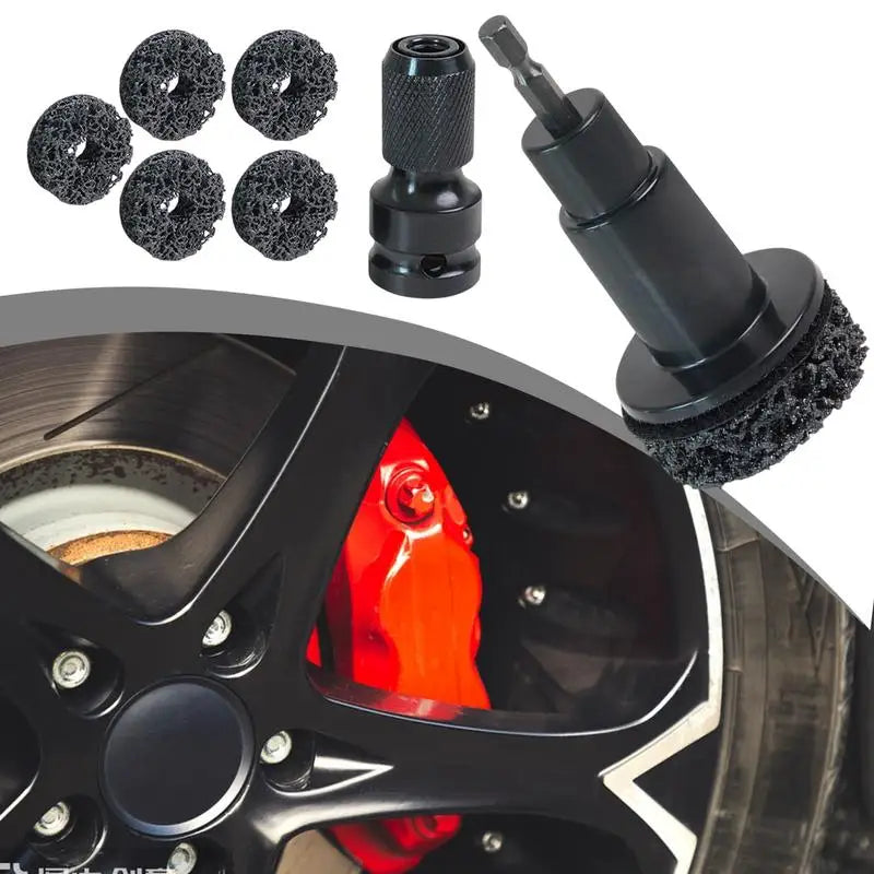 Wheel Stud Removal Tool Brake Hub Resurfacing Kit Brake Rust Remover Automotive Tool Grinding Maintenance Cleaner Kit For Nuts Qme