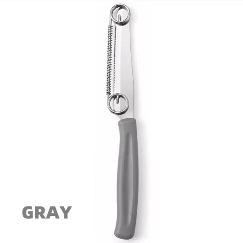 1 Stainless Steel Vegetable Fruit Peeler Adjustable Slicing Cutter Qme Gray