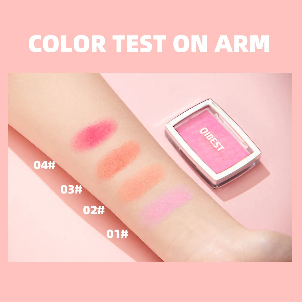 Embossed Powder Blush Peach Pink Coral Tint Makeup 3D Relief Blush Palette Brown Cheek Contour Rouge Cosmetics Face Brightens Qme