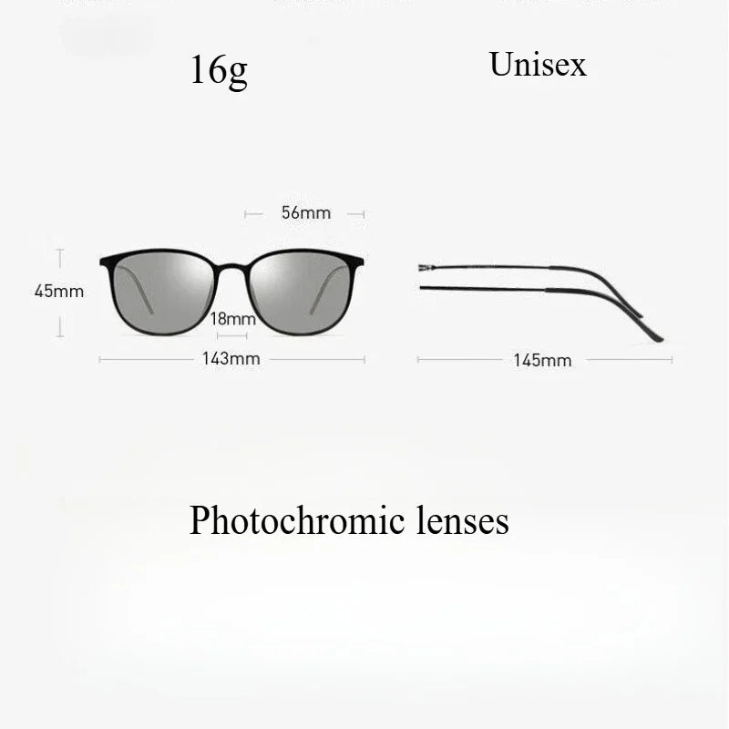 Pure Titanium Ultra-thin UV-resistant Color-changing Polarized Qme