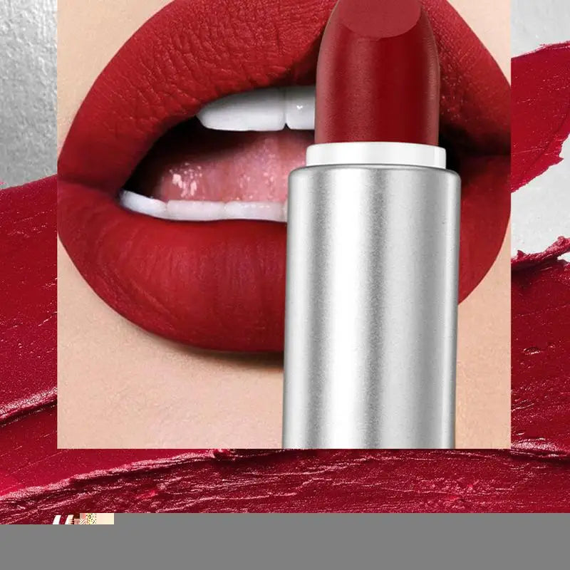 Matte Lipstick Red Smudge-proof Pigment Lip Stick Velvet Nude Pencil Qme