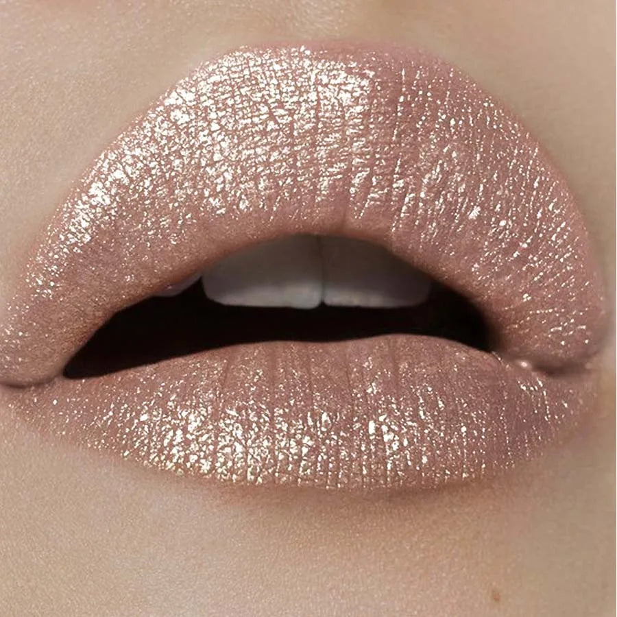 Sexy Glitter Plumping Metallic Lipstick Moisturizer Shimmer Lips Qme