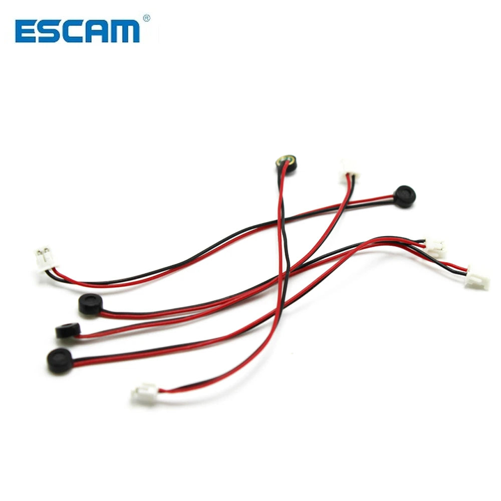 ESCAM 50pcs Mini Mic Sound Monitor Audio Pickup Device High Sensitive Tiny Microphone for CCTV Security Camera CCTV Microphone Qme Default Title