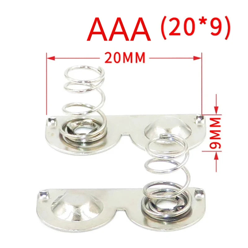 20 DIY Accessory AA AAA Battery Box Positive Negative Sheets Spring Qme AAA 20X9MM