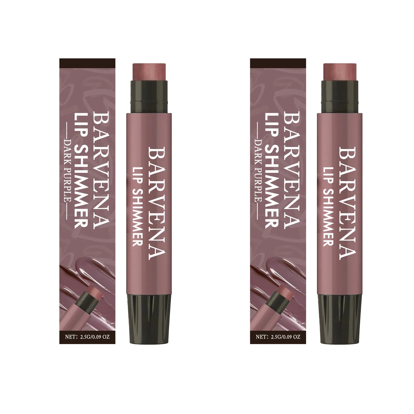 Lip Shimmer Dark Purple Tinted Lip Balm Stick Long Lasting Hydration with Natural Glowy Finish Moisturizing & Nourishing Makeup Qme 2Pcs