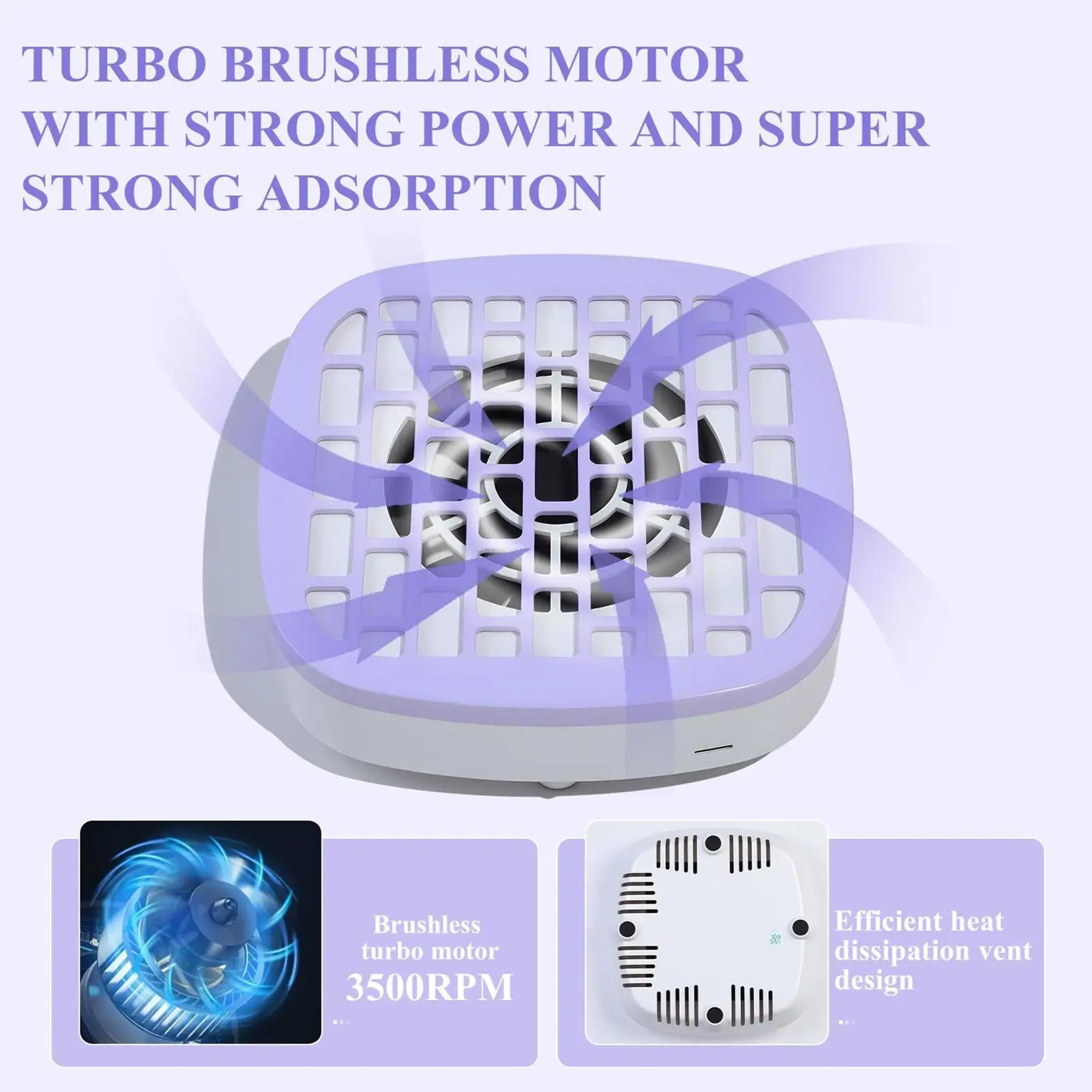 Nail Vacuum Dust Collector Low Noise Nail Fan Dust Collector Powerful Suction Cleaner Manicure Tools for Beginner Home Salon Qme
