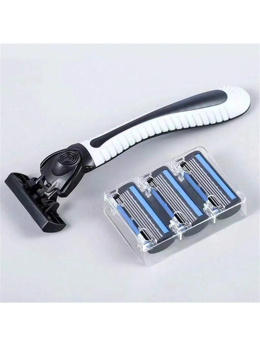 hilt+6psc Blade 6-layer Manual Razor Men's Old-fashioned Shaving Qme