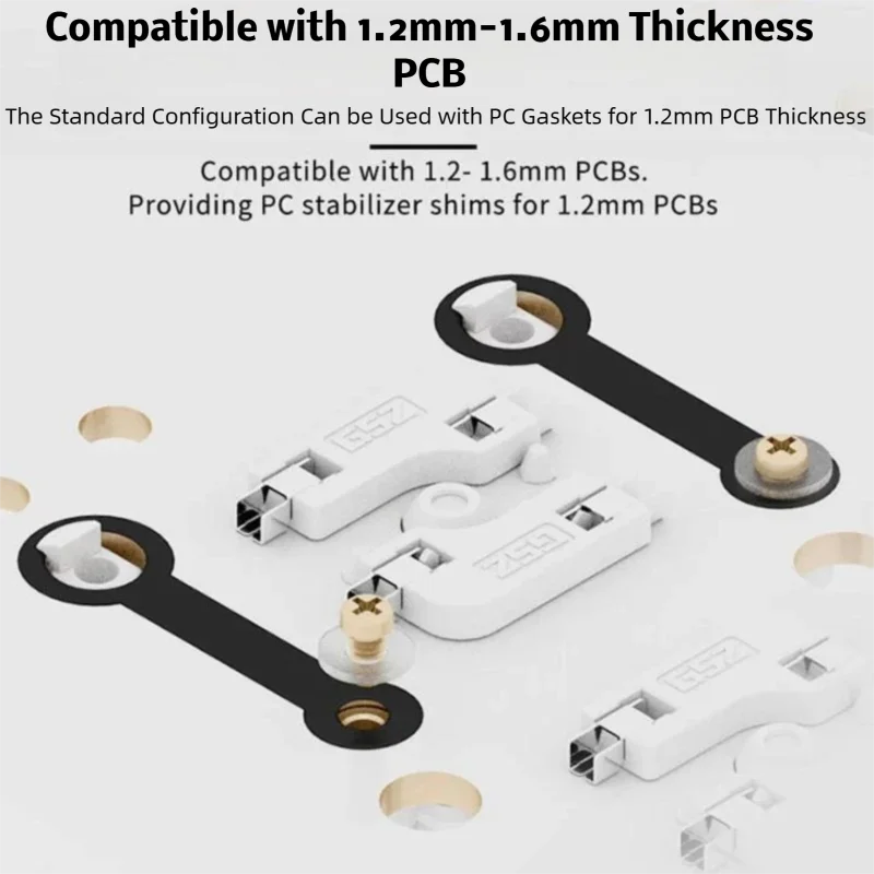 Designer Studio PCB Screw In Stabilizer for Gaming Mechanical Keyboard POM 2u 6.25u 7u Wire Protection Black White Transparent Qme