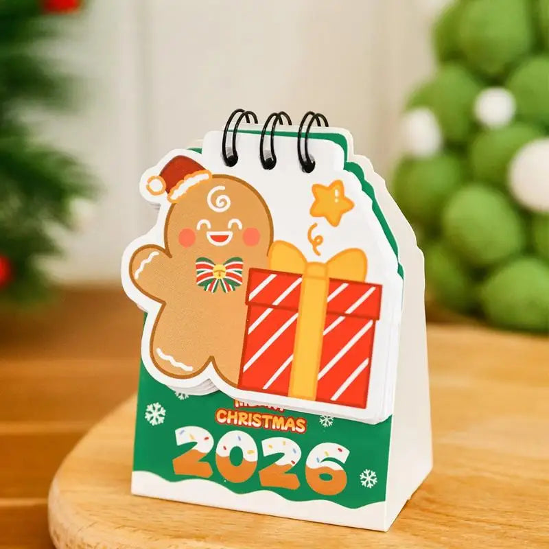 2026 Christmas Desk Calendar Mini Cartoon Cute Patterns Table Qme A3