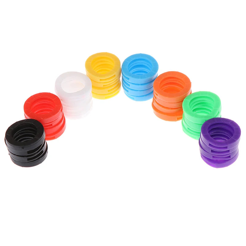 Bright Colors Hollow Silicone Key Cap Covers Topper Keyring Qme