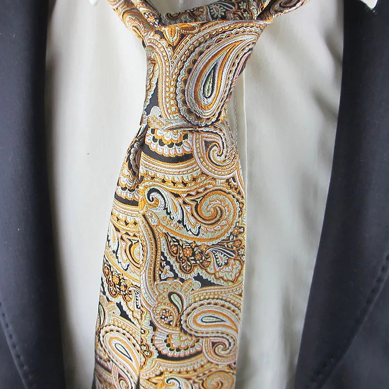 Men Silk Tie Business Classical Uniformal Party Suit Shirt Qme color1