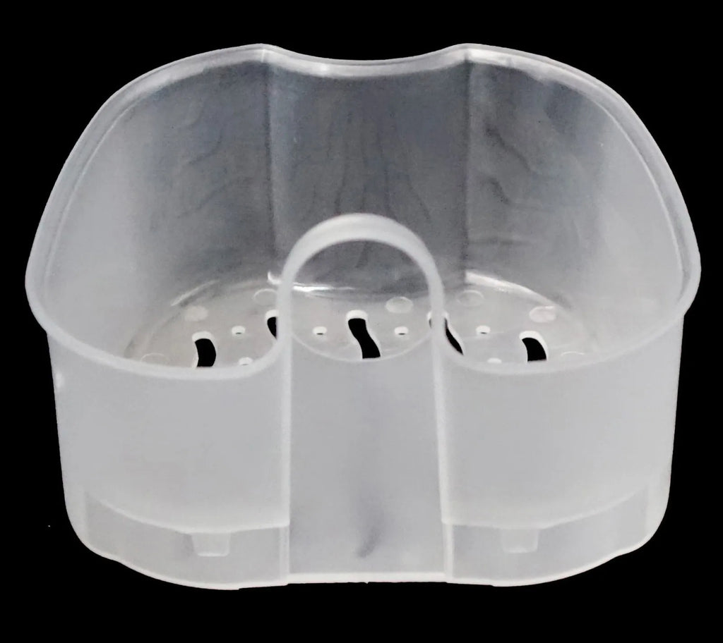Plastic Denture Bath Box Organizer False Teeth Storage Box with Hanging Net Container Cleaning Artificial Teeth Cases Qme