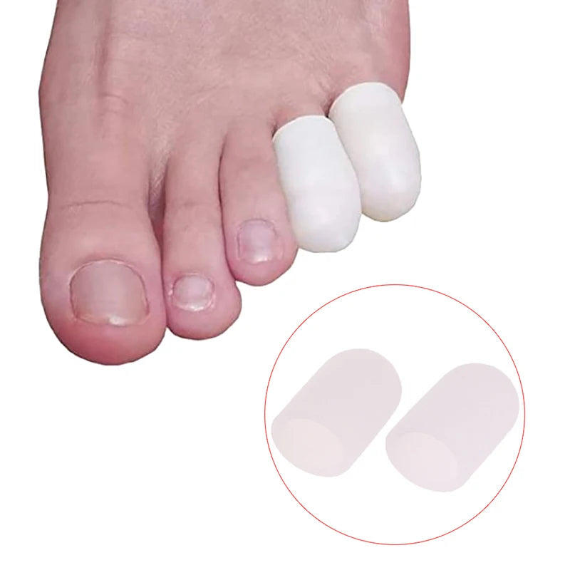 Silicone Gel Tube Bandage Finger Toe Protectors Foot Feet Soothing Qme