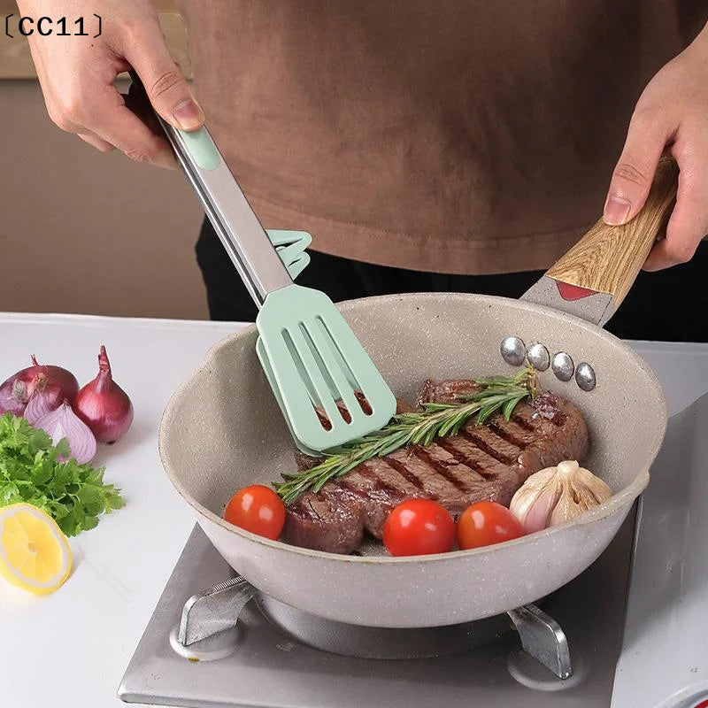 Temperature Resistant Nylon Stainless Steel Food Clip Outdoor BBQ Qme