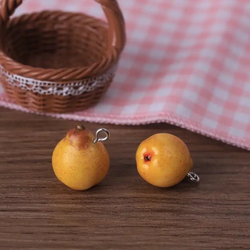 Simulation 3D Resin Fruits Charms Safe Non-toxic Handmade DIY Jewelry Qme A7