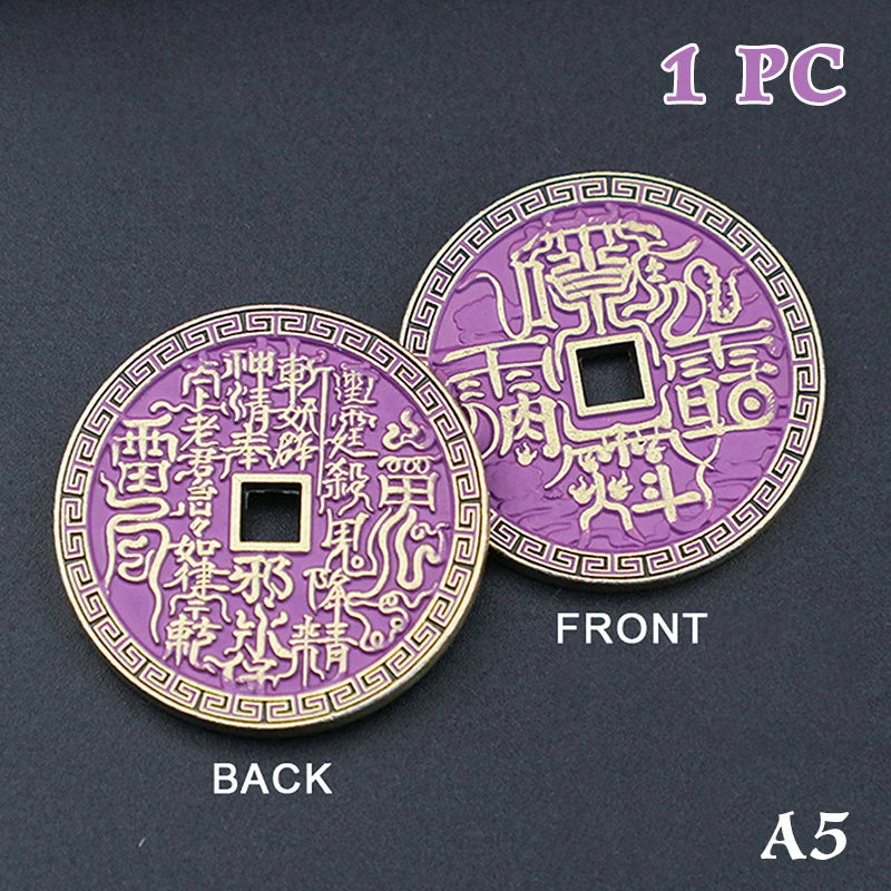 Ancient Chinese Coin Model Mountain Ghost Money Traditional Feng Shui Amulet Of Wealth Leizu Good Luck Coin Hanging Decoration Qme style 5
