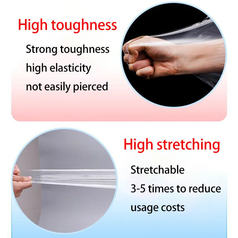 200 Meters Small Roll PE Stretch Film Sealing Film Protective Film Industrial Packaging Bottle Sealing Grafting Qme