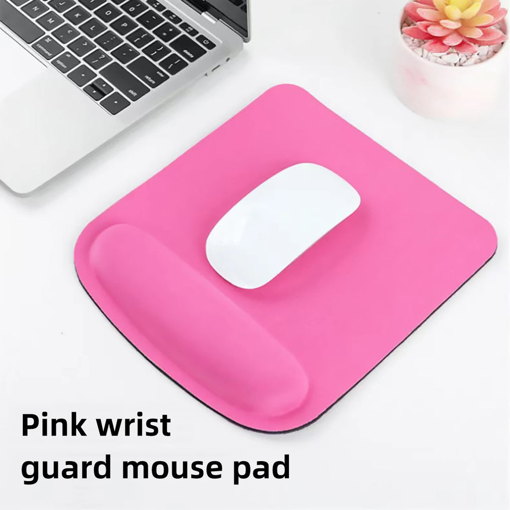 Square EVA Anti Slip Strap Wrist Rest Mouse Pad Soft Comfortable Qme Pink