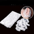 100pcs, Easy to use, One - off Earmuffs for Bath, Shower, Salon, Hair Dyeing, Disposable Waterproof Ear Cover Caps Qme 500pcs