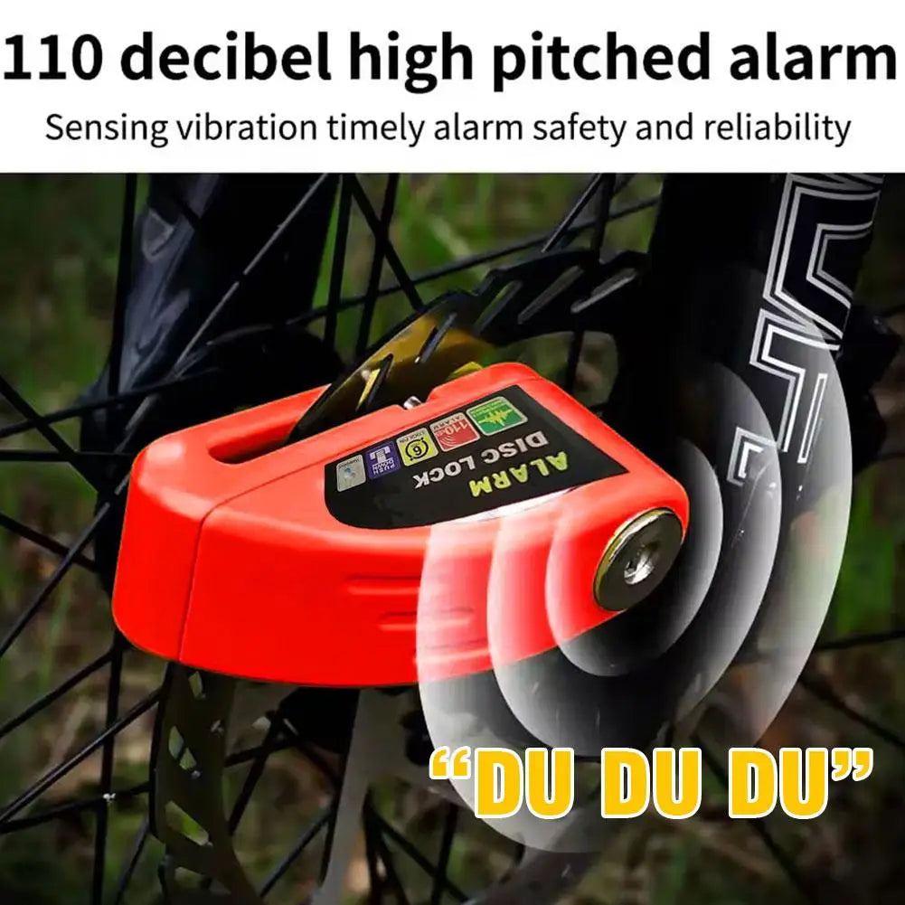 Motorcycle Anti-theft Lock Alarm Safety Protection Padlock Motorcycle Scooter Disc Brake Lock Aluminum Alloy Motorcycle Accesso Qme